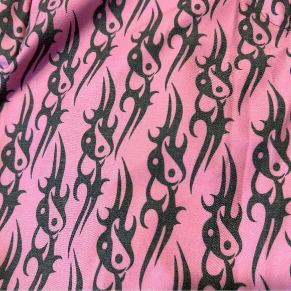 DollsKill Local Heroes Tribal Love Pink Straight Leg Pants Size Small - Picture 8 of 12